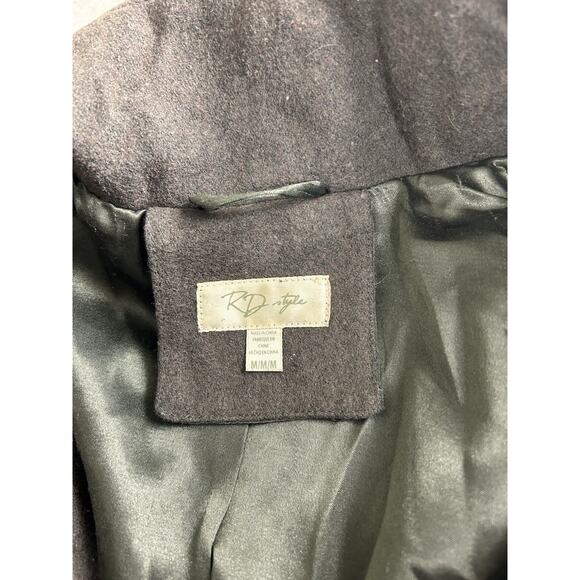 RD Style Wool Blend Brown Coat Sz M Dark Academia Corset Skirted Fit Whimsy Goth - Picture 4 of 10